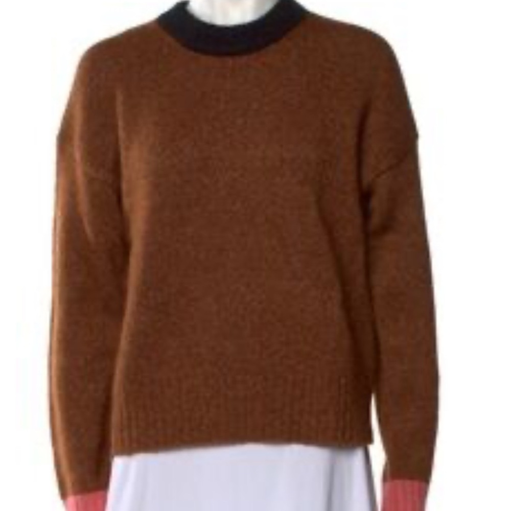 A.L.C. Brown and Pink Crewneck Sweater